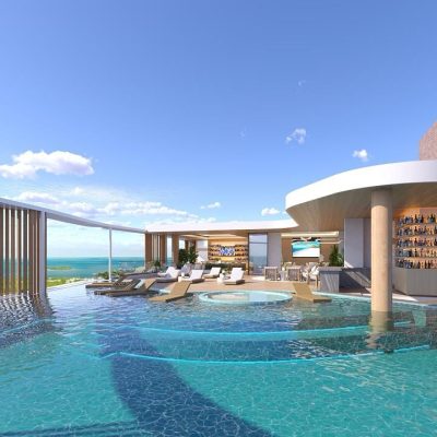 Piscina de palm beach residences cap cana